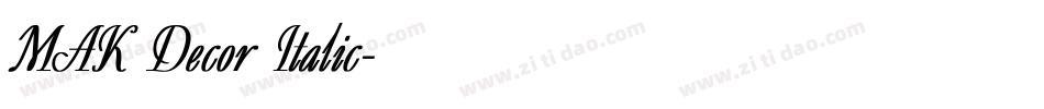 MAK Decor Italic字体转换